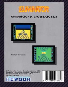 Eliminator (UK) (K7) (1988) (Trainer) box cover back